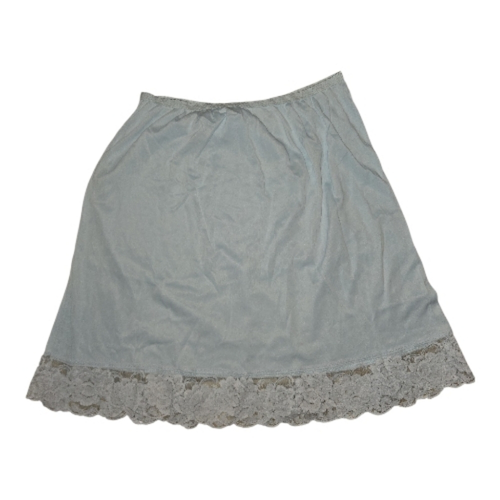 Baby Blue  Lace Trim Slip Skirt